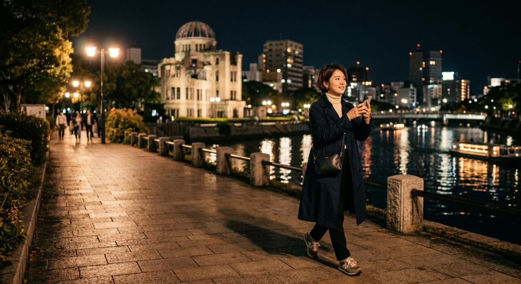 🌙 水面に揺れる街の灯り。シネマティックな「水の都・広島」夜の散策エリア4選
